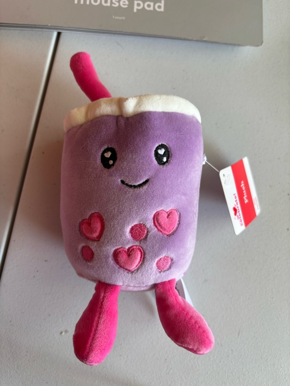 Lush Purple Plush Bubble Tea with Hot Pink Accents